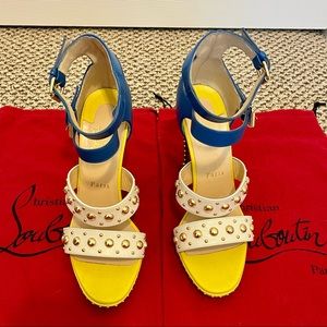 💛Christian Louboutin💛 Studded Multicolor Strap Sandals